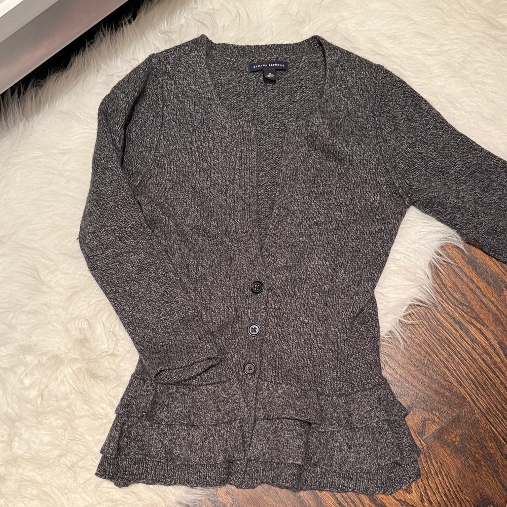 BANANA REPUBLIC Peplum Hem Cardigan